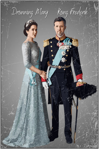 Plakat - Kong Frederik og dronning Mary kunst
