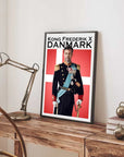 Plakat - Kong Frederik X grafisk look - Admen.dk