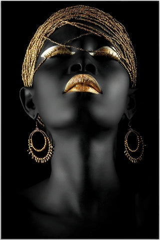 Plakat - Kvinde med gyldne læber