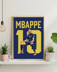 Plakat - Kylian Mbappe 10 - Admen.dk
