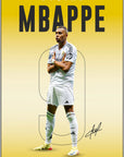 Plakat - Kylian Mbappe i farver - Admen.dk