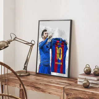 Plakat - Lionel Messi trøjen kunst - admen.dk