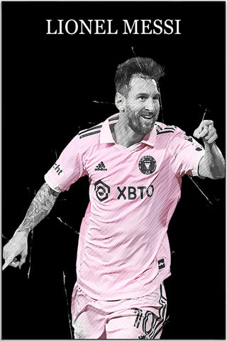 Plakat - Lionel Messi og smilet kunst - admen.dk