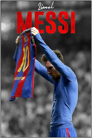 Plakat - Lionel Messi med tshirt kunst - admen.dk