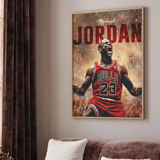 Plakat - Michael Jordan i jubel - admen.dk