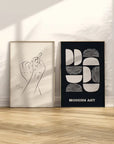 Plakat - Modern hands line kunst - admen.dk