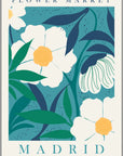 Plakat - Madrid hvid - Flower market - admen.dk