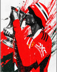 Plakat - Kobbie Mainoo grafisk look - Admen.dk