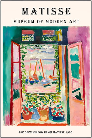 Plakat - Matisse - Open window beige kunst