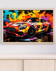 Plakat - Mercedes AMG GT streetkunst - Admen.dk