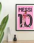 Plakat - Messi Inter Miami i pink - Admen.dk