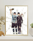 Plakat - Messi og Ronaldo worldcup kunst - Admen.dk