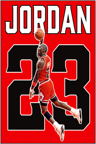 Plakat - Michael Jordan nr. 23 - admen.dk