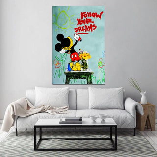 Plakat - Mickey follow your dreams - admen.dk