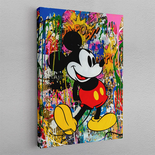 Canvas - Mickey Mouse graffiti kunst - admen.dk
