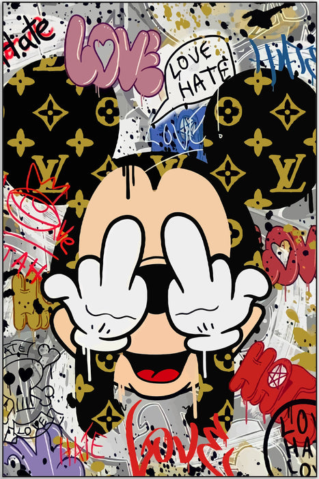 Plakat - Mickey love hate kunst