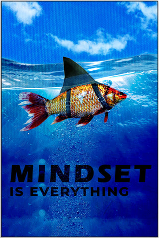 Plakat - Fisk - Mindset is everything citat - admen.dk