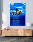 Plakat - Fisk - Mindset is everything citat - admen.dk