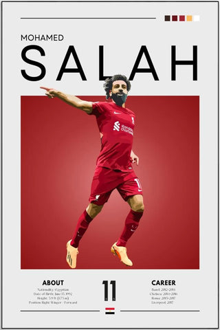 Plakat - Mohamed Salah grafisk look