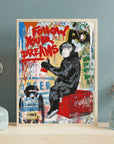 Plakat - Monkey follow your dreams citat - Admen.dk
