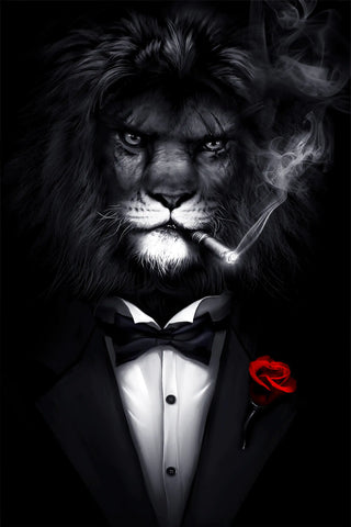 Plakat - Mr. Lion Gentleman kunst - admen.dk