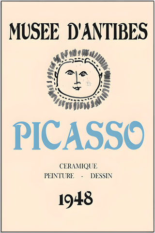 Plakat - Picasso - Musee Dantibes blue kunst
