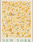 Plakat - New York gul - Flower market - admen.dk