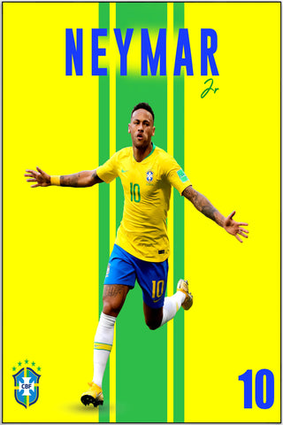 Plakat - Neymar Jr. i sejrdans - admen.dk
