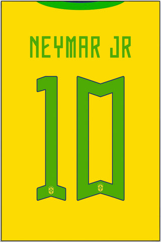 Plakat - Neymar Jr. nr. 10 - admen.dk