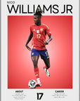 Plakat - Nico Williams Jr. grafisk look - Admen.dk