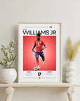 Plakat - Nico Williams Jr. grafisk look - Admen.dk
