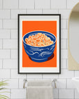 Plakat - Nudler i orange kunst - Admen.dk