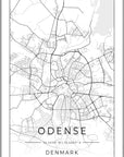 Plakat - Odense kort - admen.dk