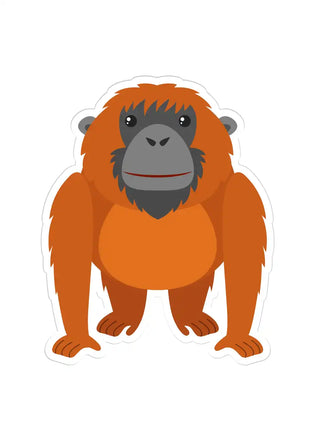 Klistermærker - Orangutang - figurskåret - admen.dk
