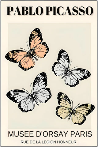 Plakat - Picasso og sommerfugfe kunst