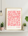 Plakat - Paris pink - Flower market - Admen.dk