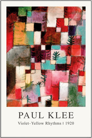 Plakat - Paul Klee - Yellow Rhythms kunst - admen.dk