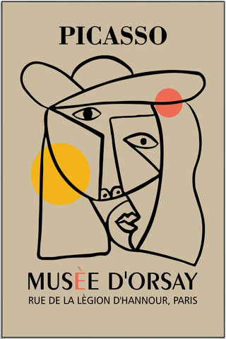 Plakat - Picasso - Brun Rue De La kunst - admen.dk