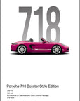 Plakat - Porsche 718 Boxster style edition kunst - Admen.dk