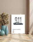 Plakat - Porsche 911 Carrera S kunst - Admen.dk