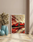 Plakat - Powerful Ferrari kunst - Admen.dk