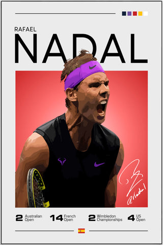 Plakat - Rafael Nadal stil - admen.dk