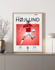 Plakat - Rasmus Højlund grafisk look - Admen.dk