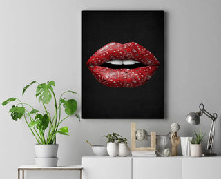 Plakat - Red lips kunst - admen.dk