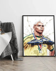 Plakat - Ronaldo med Brasilien kunst - admen.dk
