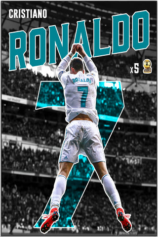 Plakat - Ronaldo og Real Madrid kunst - admen.dk
