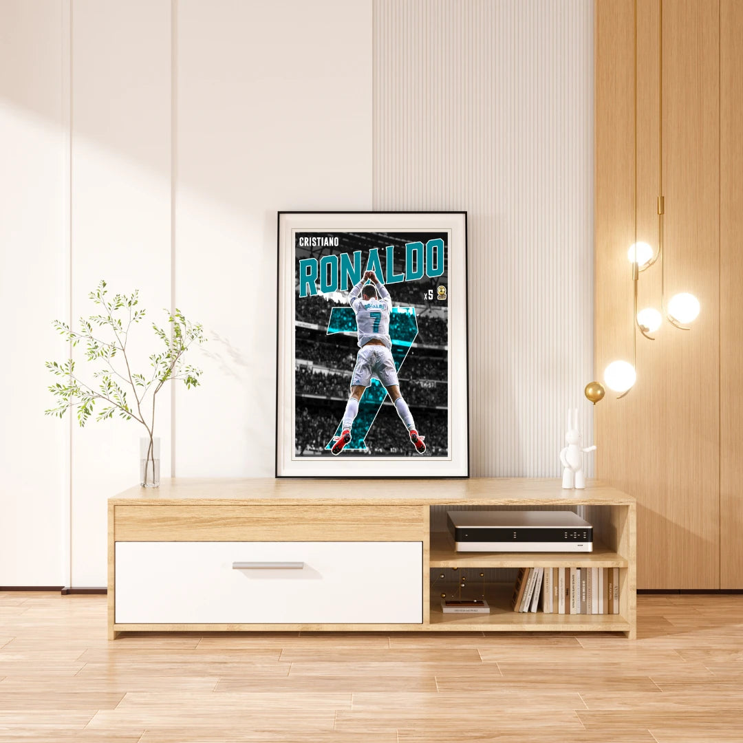 Plakat - Ronaldo og Real Madrid kunst - Admen.dk