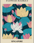 Plakat - Singapore - Flower market - admen.dk