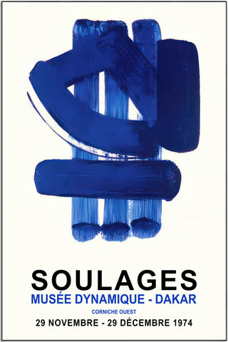 Plakat - Soulages dakar 1974 kunst - admen.dk