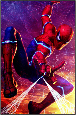 Plakat - Spiderman svingende